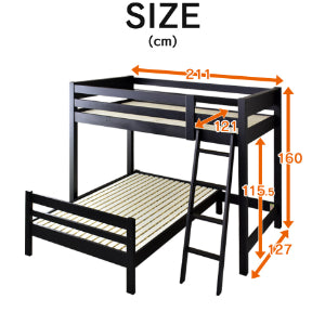 2段ベッド ベッドフレーム 木製 シングル セミダブル ベッド ルポ