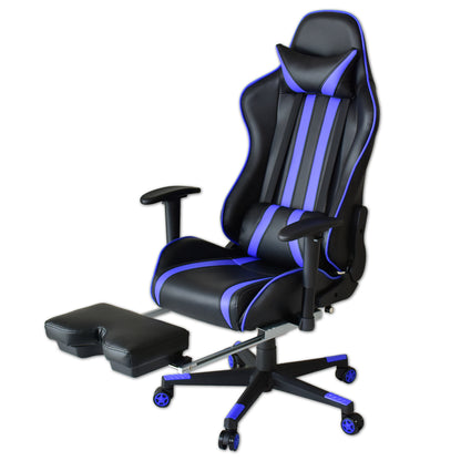 ゲーミングチェア パソコンチェア 椅子 イス リクライニング 格納式フットレスト レザー 合皮 アリーゴ