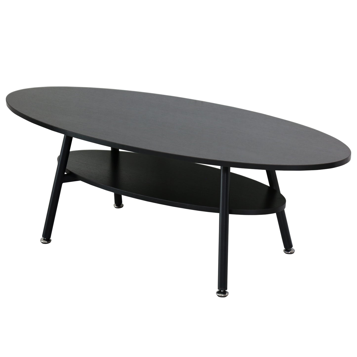 テーブル センターテーブル 楕円形 110 机 木製 ローテーブル ひとり暮らし 棚付き 家具 エルモ