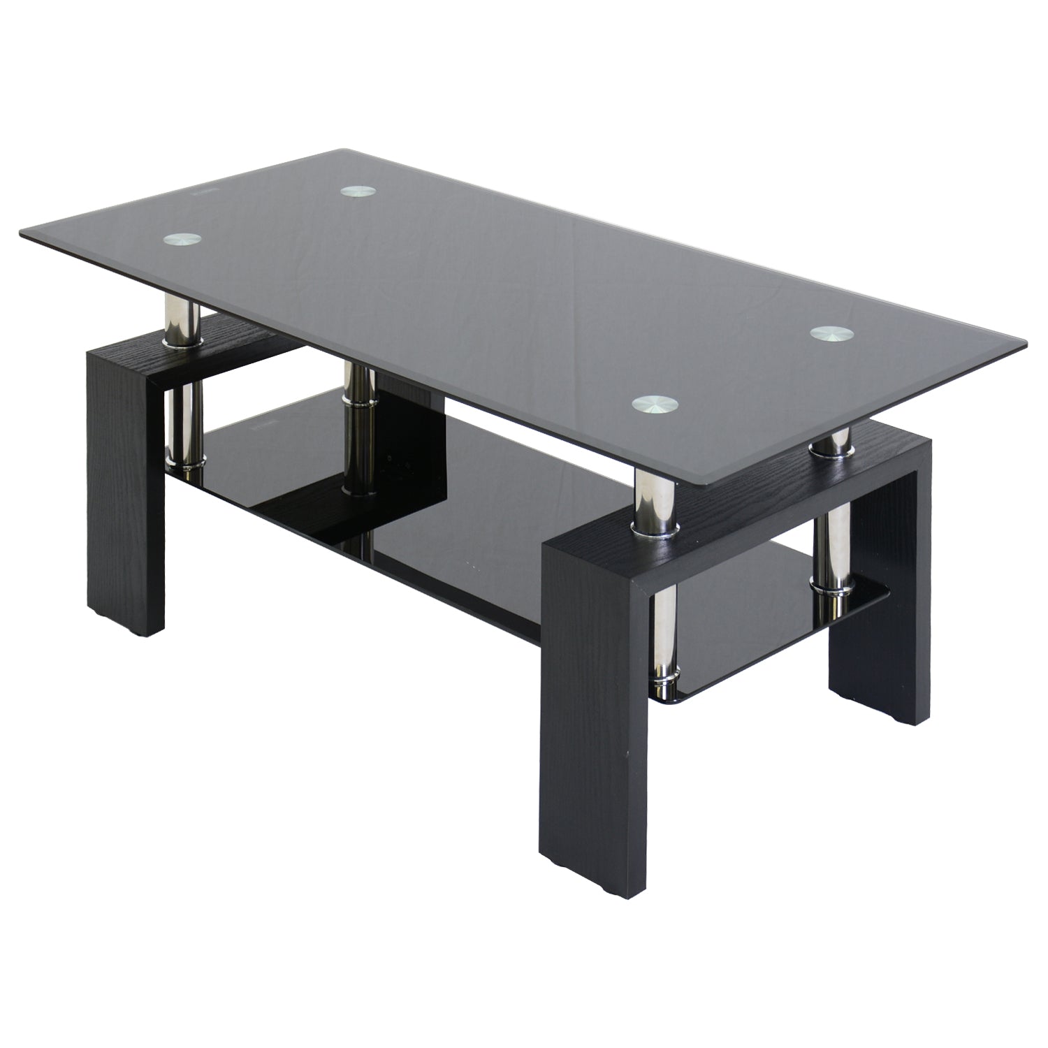 テーブル センターテーブル ガラス ローテーブル 収納 ブラック 高級感