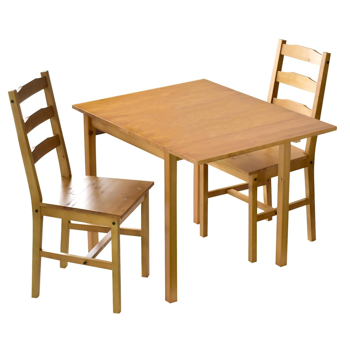 ダイニングテーブル3点セット ダイニングテーブル 伸長式 テーブル イス 3点セット パイン材 幅75～95 リンド バタフライ