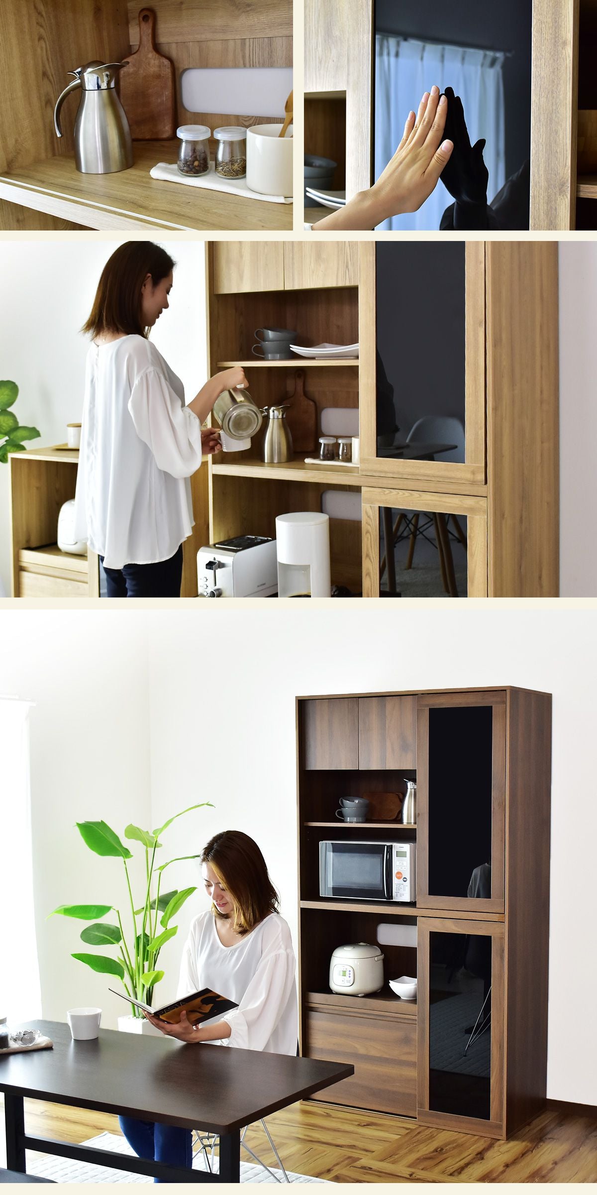 IKEA トレービー traby シェルフ 引出し×６ 扉×１ 木製脚4本付き